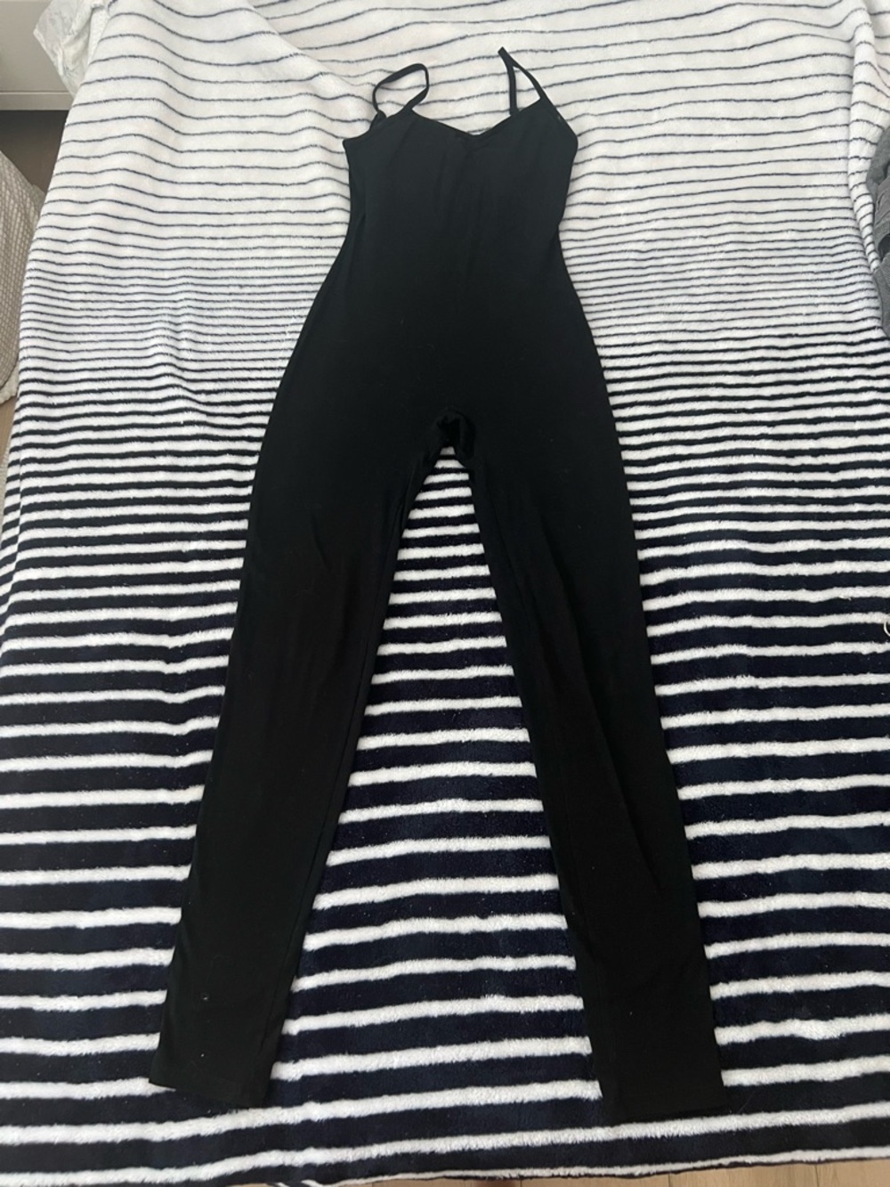 Capezio Black Slim Spaghetti-Strap Jumpsuit